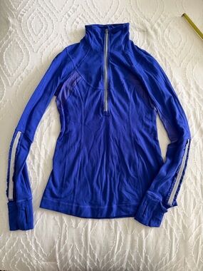 lululemon athletica Royal Blue Hooded Performance Top